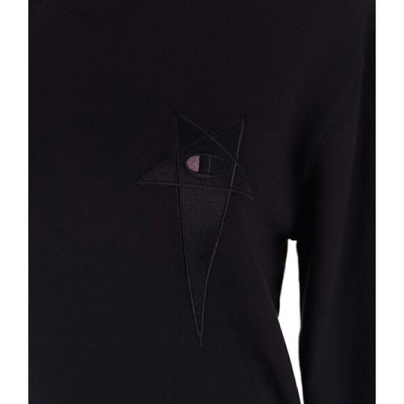 Rick Owens x Champion LS Body Chest Pentagram Sweater XS Black Defect New - Picture 4 of 16